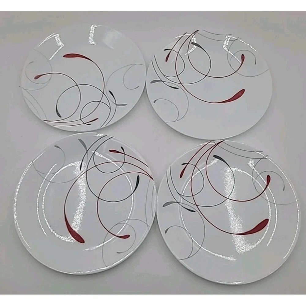 4 Corelle Splendor Round Dinner Plates 10¼